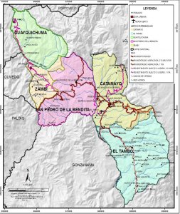 Mapa Político Administrativo del Cantón Catamayo