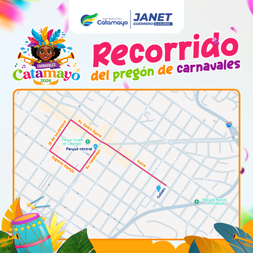 Recorrido del pregón de carnavales